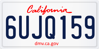 CA license plate 6UJQ159