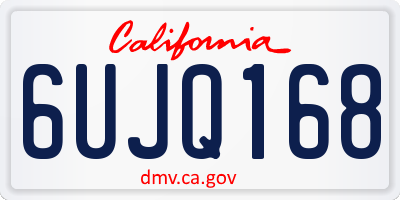 CA license plate 6UJQ168