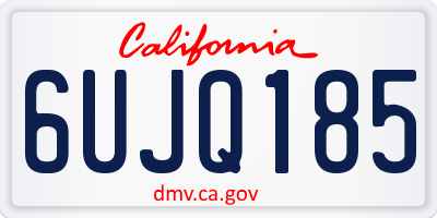 CA license plate 6UJQ185