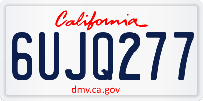 CA license plate 6UJQ277