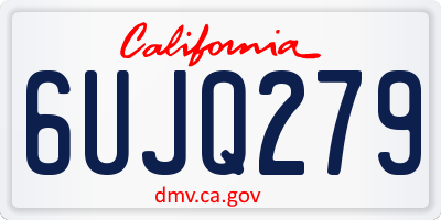 CA license plate 6UJQ279