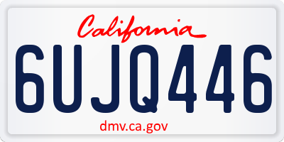 CA license plate 6UJQ446