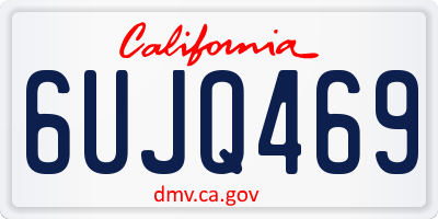 CA license plate 6UJQ469