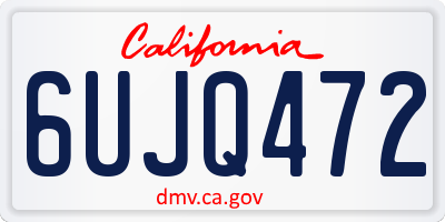 CA license plate 6UJQ472
