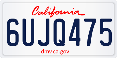 CA license plate 6UJQ475