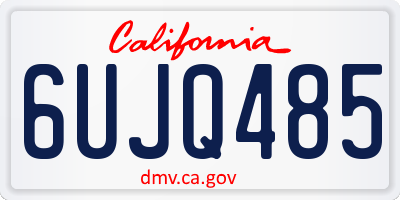CA license plate 6UJQ485