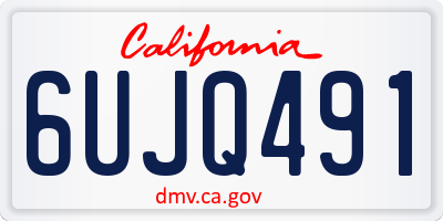 CA license plate 6UJQ491