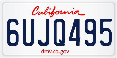 CA license plate 6UJQ495