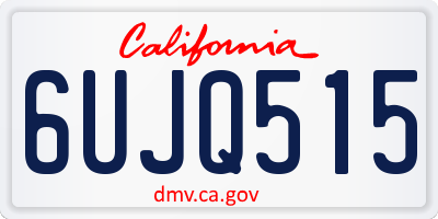 CA license plate 6UJQ515