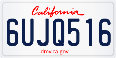 CA license plate 6UJQ516