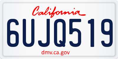 CA license plate 6UJQ519