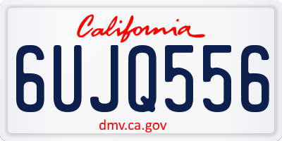 CA license plate 6UJQ556