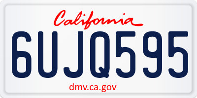 CA license plate 6UJQ595