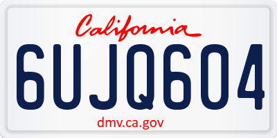 CA license plate 6UJQ604