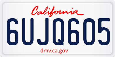CA license plate 6UJQ605