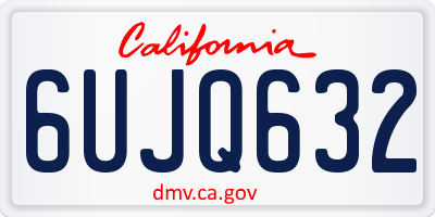 CA license plate 6UJQ632