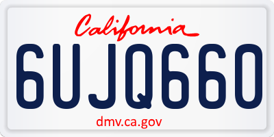 CA license plate 6UJQ660