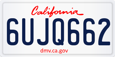 CA license plate 6UJQ662