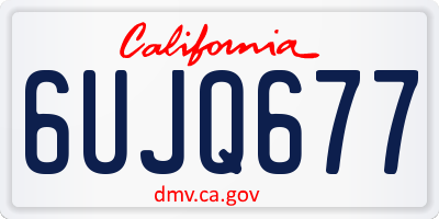 CA license plate 6UJQ677
