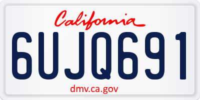 CA license plate 6UJQ691