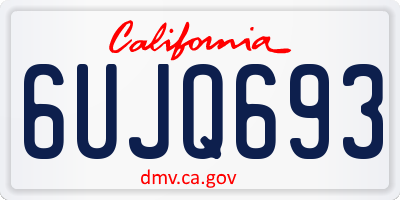 CA license plate 6UJQ693