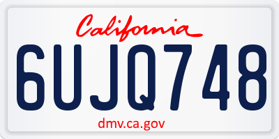 CA license plate 6UJQ748