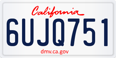 CA license plate 6UJQ751
