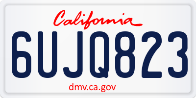 CA license plate 6UJQ823
