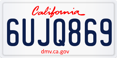 CA license plate 6UJQ869