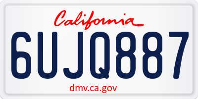 CA license plate 6UJQ887