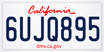CA license plate 6UJQ895