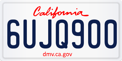 CA license plate 6UJQ900