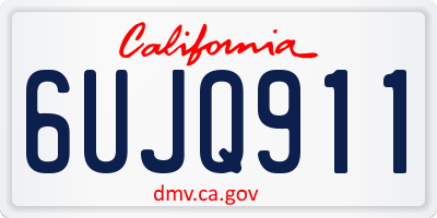 CA license plate 6UJQ911