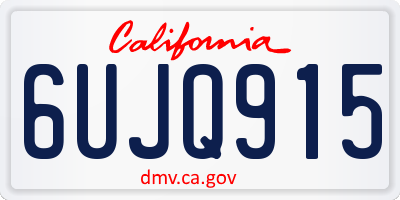CA license plate 6UJQ915