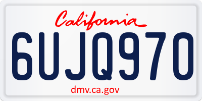 CA license plate 6UJQ970