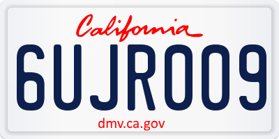 CA license plate 6UJR009