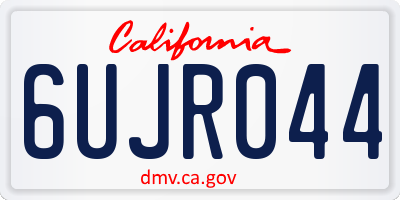 CA license plate 6UJR044