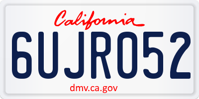 CA license plate 6UJR052