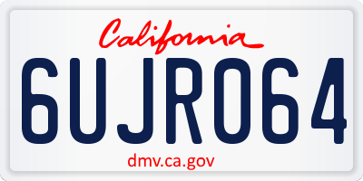 CA license plate 6UJR064