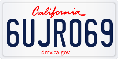 CA license plate 6UJR069