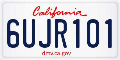 CA license plate 6UJR101