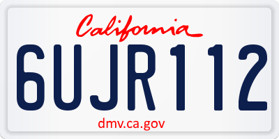 CA license plate 6UJR112