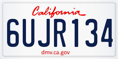 CA license plate 6UJR134