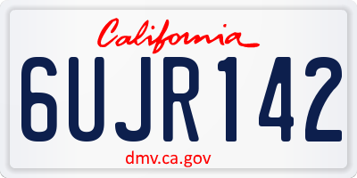 CA license plate 6UJR142