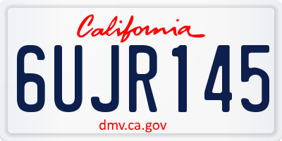 CA license plate 6UJR145