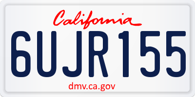 CA license plate 6UJR155