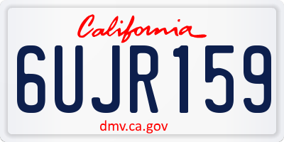 CA license plate 6UJR159