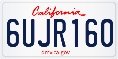 CA license plate 6UJR160