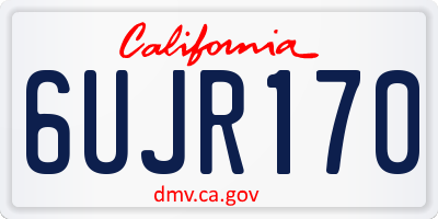 CA license plate 6UJR170