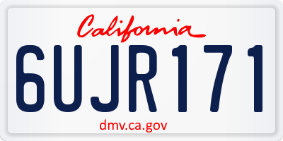 CA license plate 6UJR171
